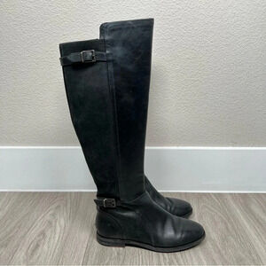 UGG Australia DANAE Black Tall Leather Riding Boots Women Size 6